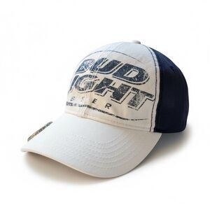 BUD LIGHT Vintage Hat Cap Bottle Opener Back Strap Adult One Size Trucker Mens